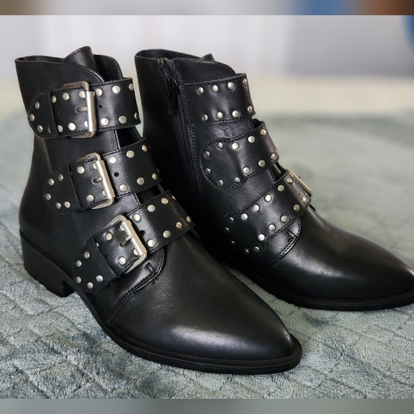 NWOT Steven by Steven Madden Harmon Leather Boots - Picture 3 of 11